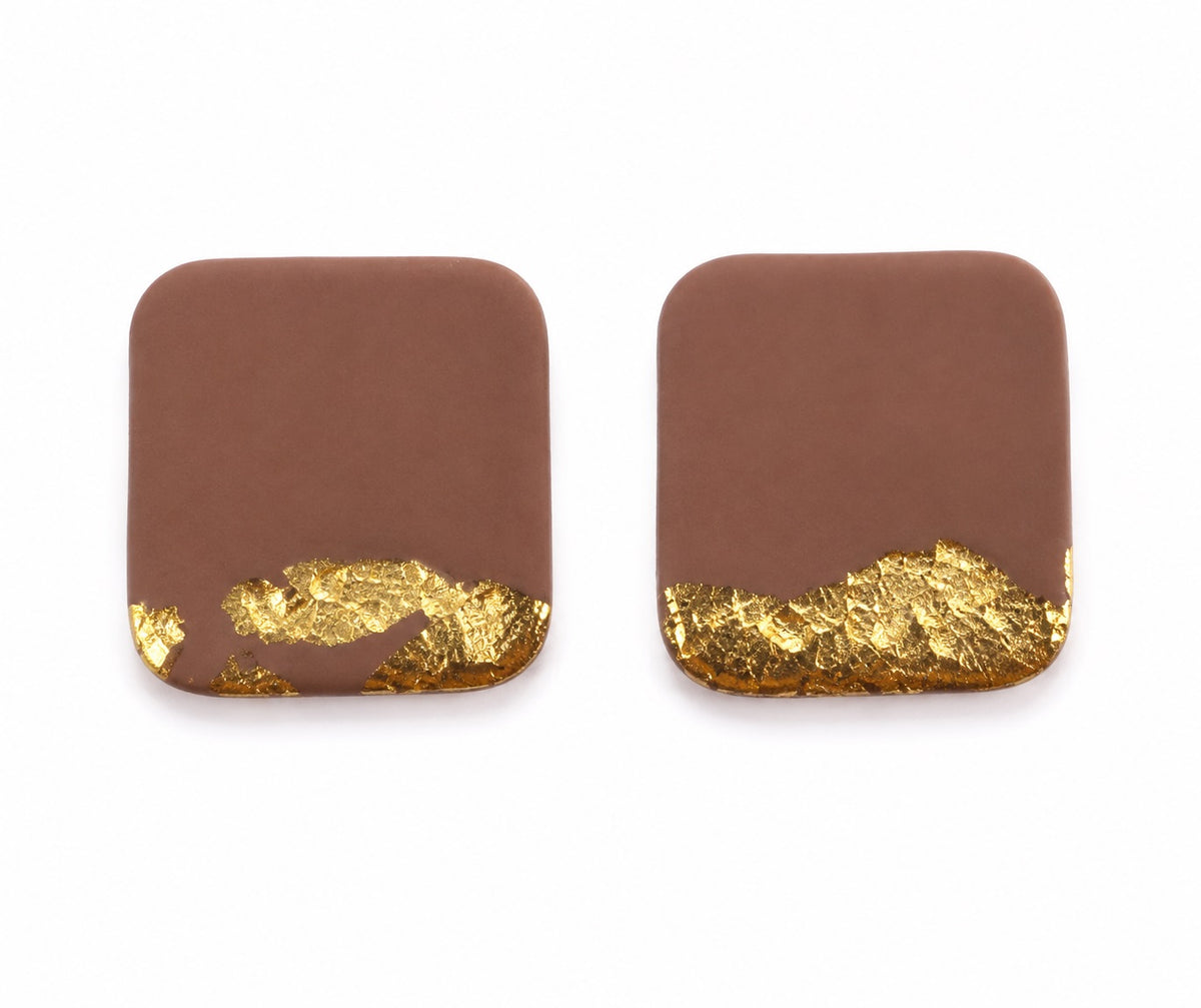 Mocha Gold Studs